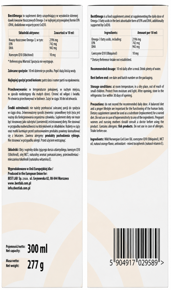 Kwasy omega 3 BestOmega BestLab - 300ml
