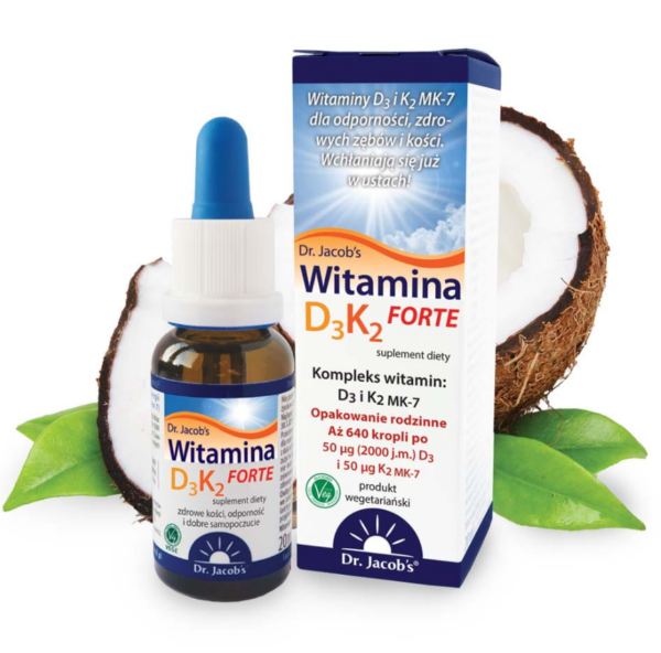 Witamina D3K2 FORTE Dr. Jacob's - 20 ml